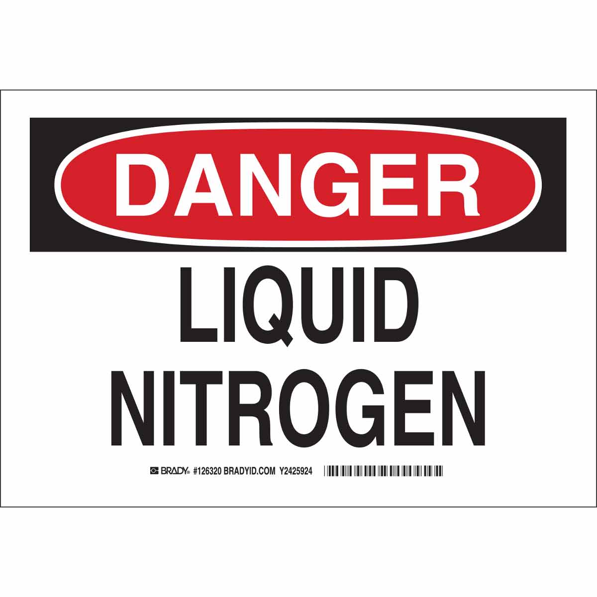 Sgn B555 7X10 BK/RD/WT DANGER LIQUID