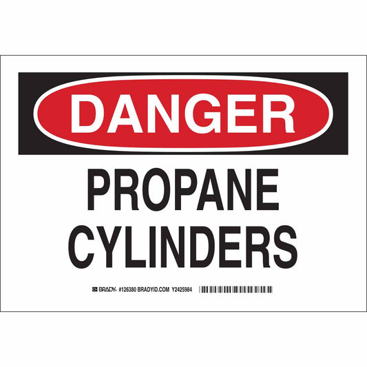 B555 10X14 BLK/RED/WHT DANGER PROPANE