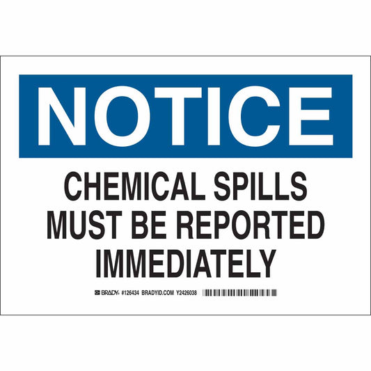 B401 10X14 BLK/BLU/WHT NOTICE CHEMICAL