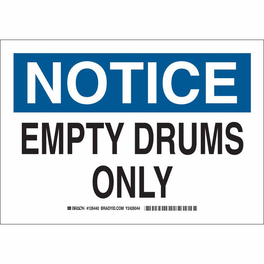 B401 10X14 BLK/BLU/WHT NOTICE EMPTY