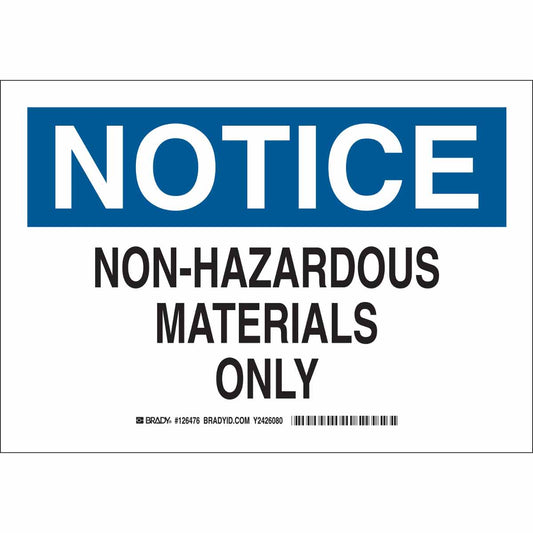 B401 10X14 BLK/BLU/WHT NOTICE NON