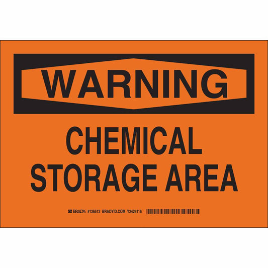 B401 10X14 BLK/ORG WARNING CHEMICAL