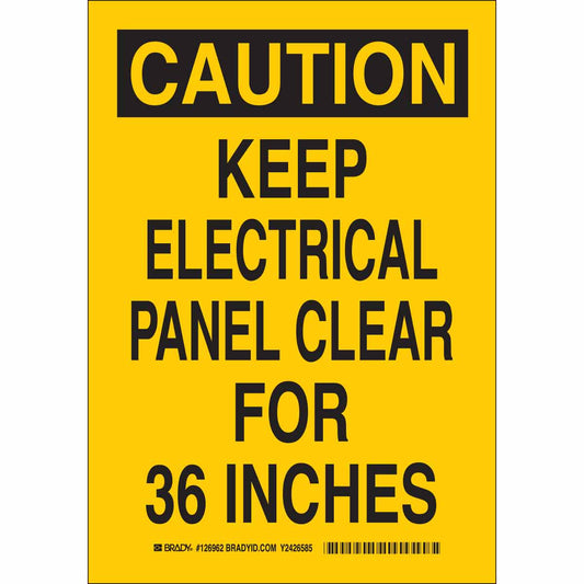 B555 14X10 BLK/YEL CAUTION KEEP