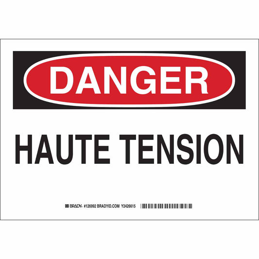 B401 10X14 BLK/RED/WHT DANGER HAUTE