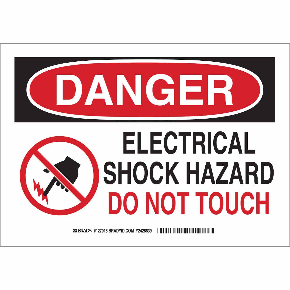 B401 10X14 BLK/RED/WHT DANGER ELECTRICAL
