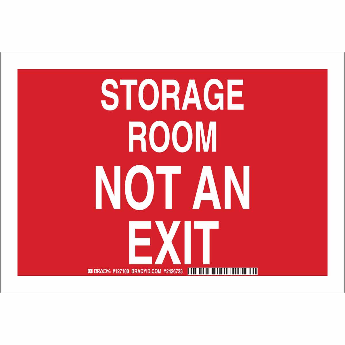 B302 7X10 WHT/RED STORAGE ROOM NOT AN