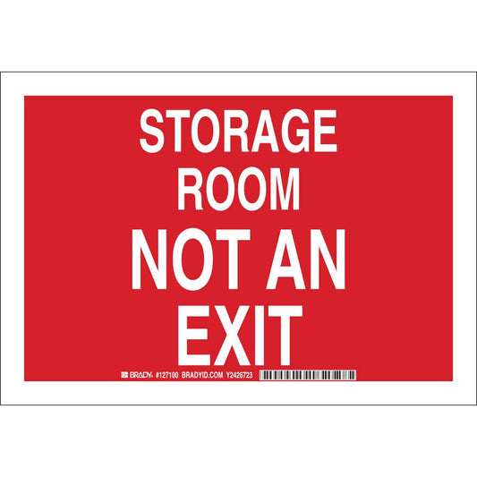 B302 10X14 WHT/RED STORAGE ROOM NOT AN