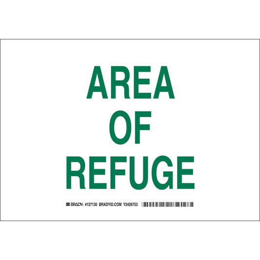 B555 7X10 GRN/WHT AREA OF REFUGE