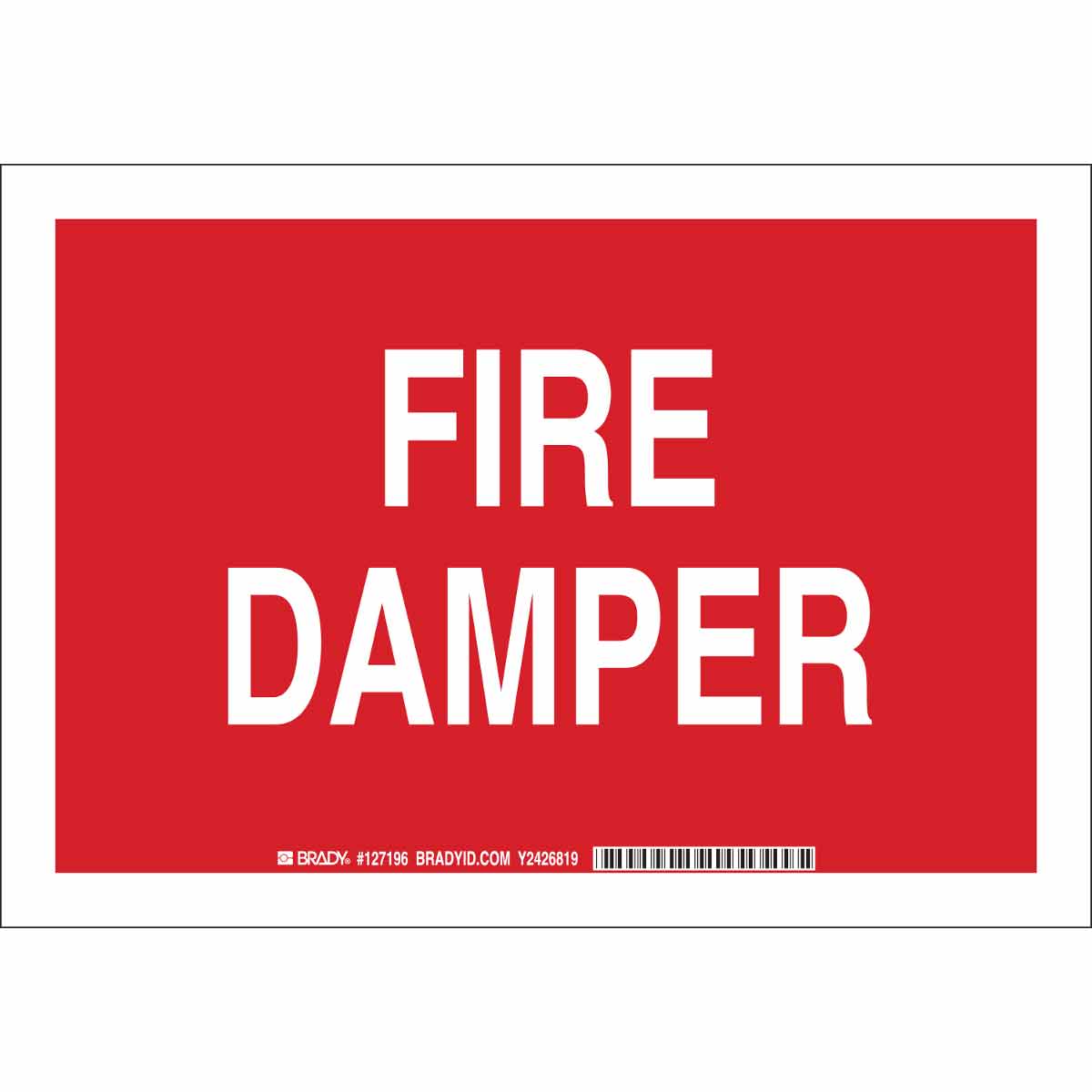 B555 10X14 WHT/RED FIRE DAMPER