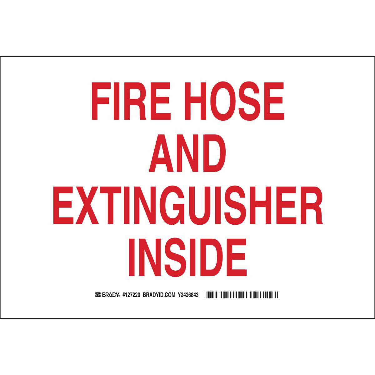 B401 10X14 RED/WHT FIRE HOSE AND