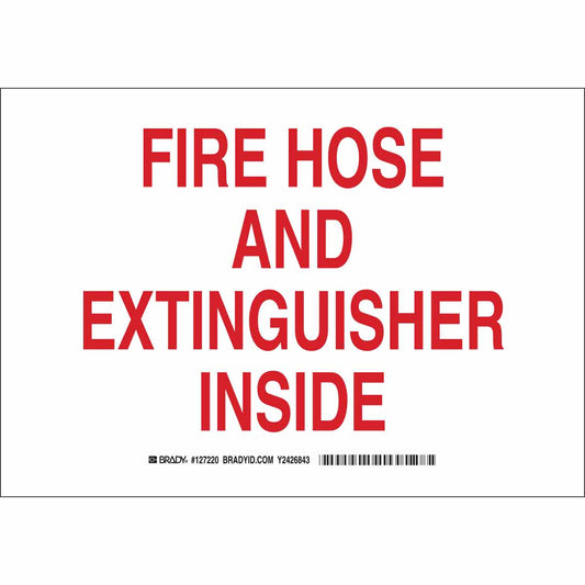 B555 10X14 RED/WHT FIRE HOSE AND