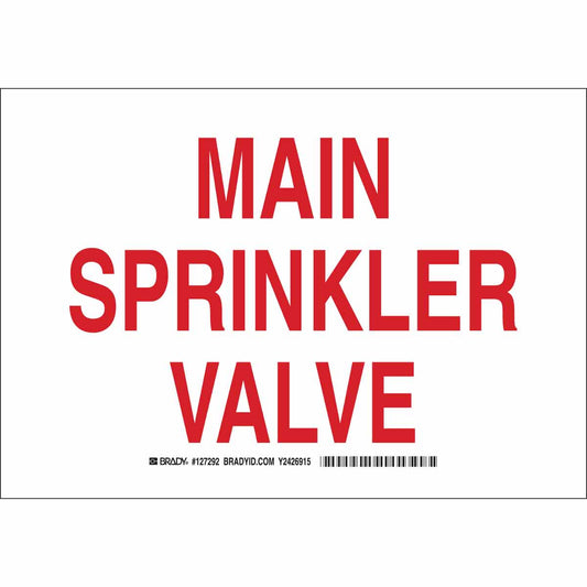 B555 10X14 RED/WHT MAIN SPRINKLER VALVE