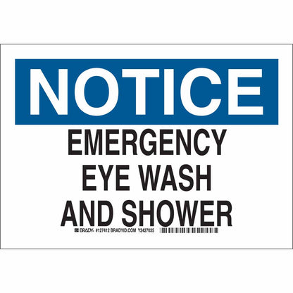 B401 10X14 BLK/BLU/WHT NOTICE EMERGENCY