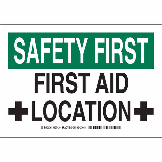 B401 10X14 BLK/GRN/WHT SAFETY FIRST