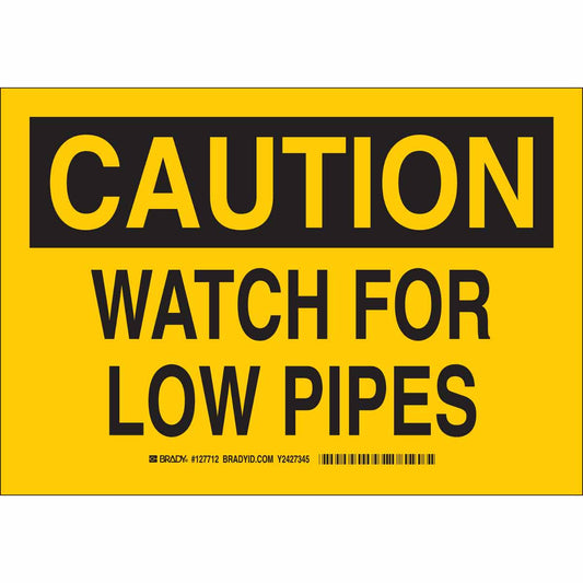 B555 10X14 BLK/YEL CAUTION WATCH FOR LOW