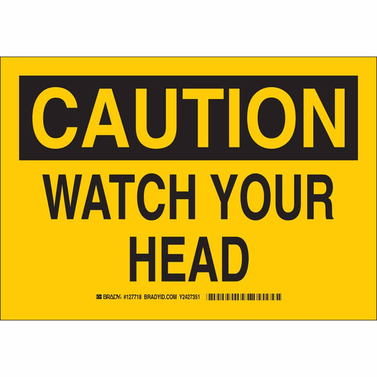 B302 7X10 BLK/YEL CAUTION WATCH YOUR