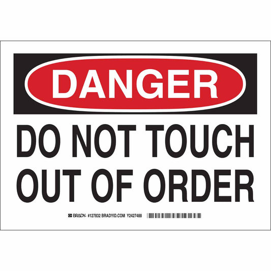 B401 10X14 BLK/RED/WHT DANGER DO NOT