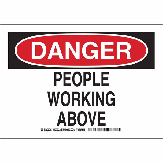 B302 10X14 BLK/RED/WHT DANGER PEOPLE