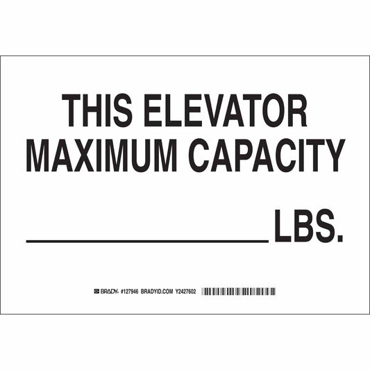 B302 10X14 BLK/WHT THIS ELEVATOR MAXIMUM