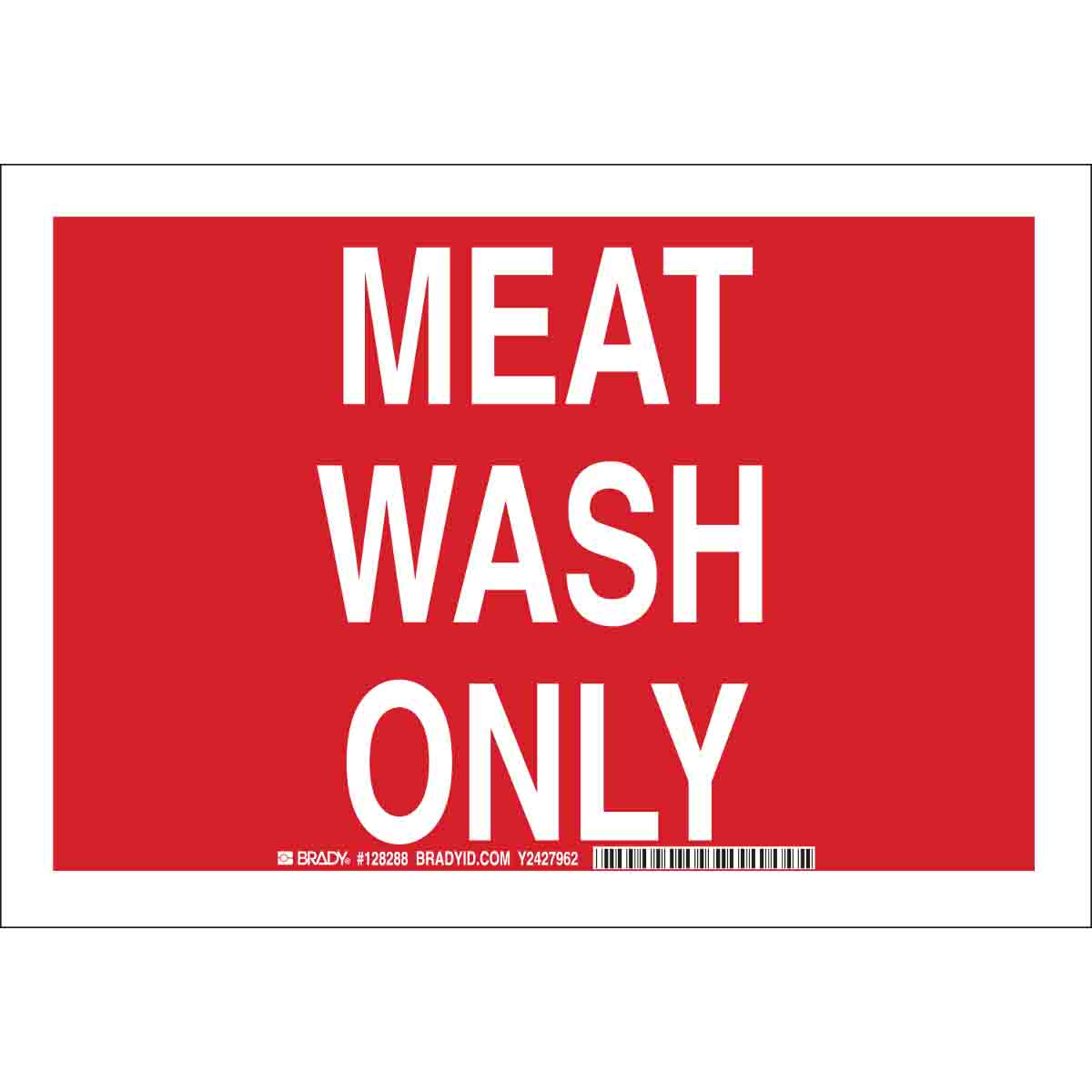 B302 7X10 WHT/RED MEAT WASH ONLY