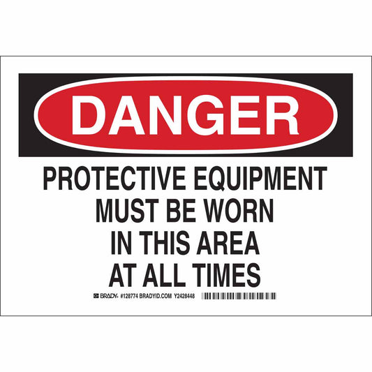 B401 7X10 BLK/RED/WHT DANGER PROTECTIVE