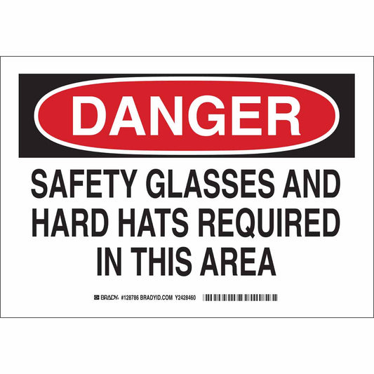 B302 10X14 BLK/RED/WHT DANGER SAFETY