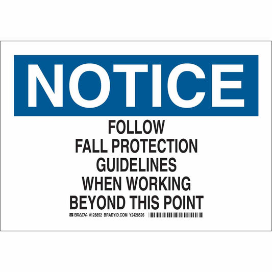 B401 10X14 BLK/BLU/WHT NOTICE FOLLOW