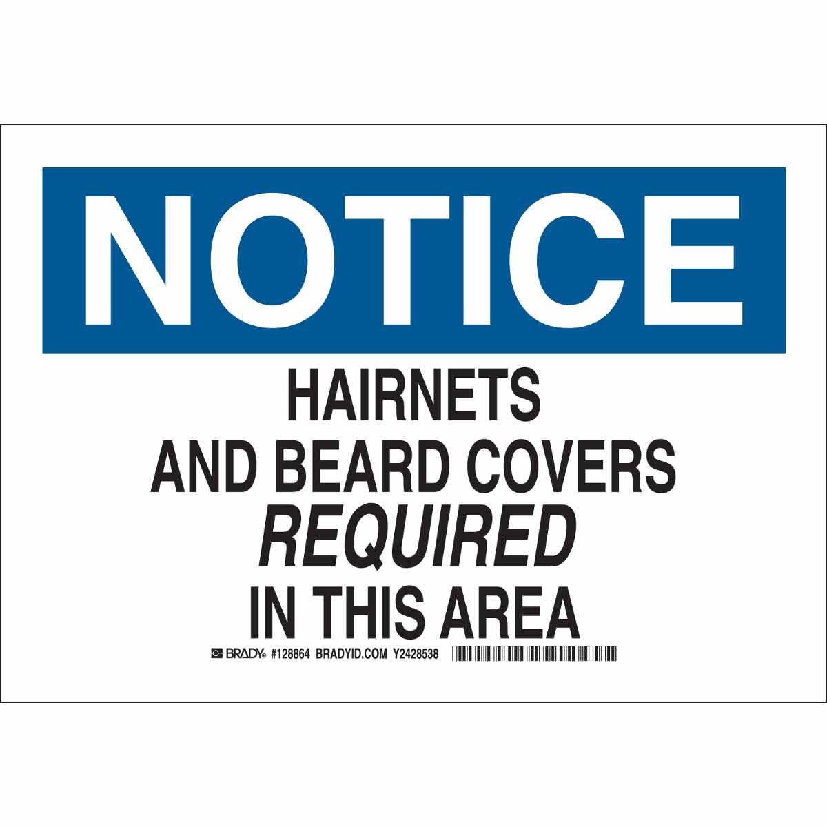 B401 10X14 BLK/BLU/WHT NOTICE HAIRNETS