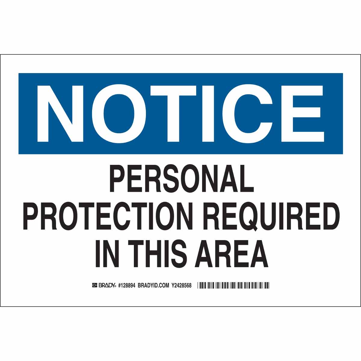 B401 10X14 BLK/BLU/WHT NOTICE PERSONAL