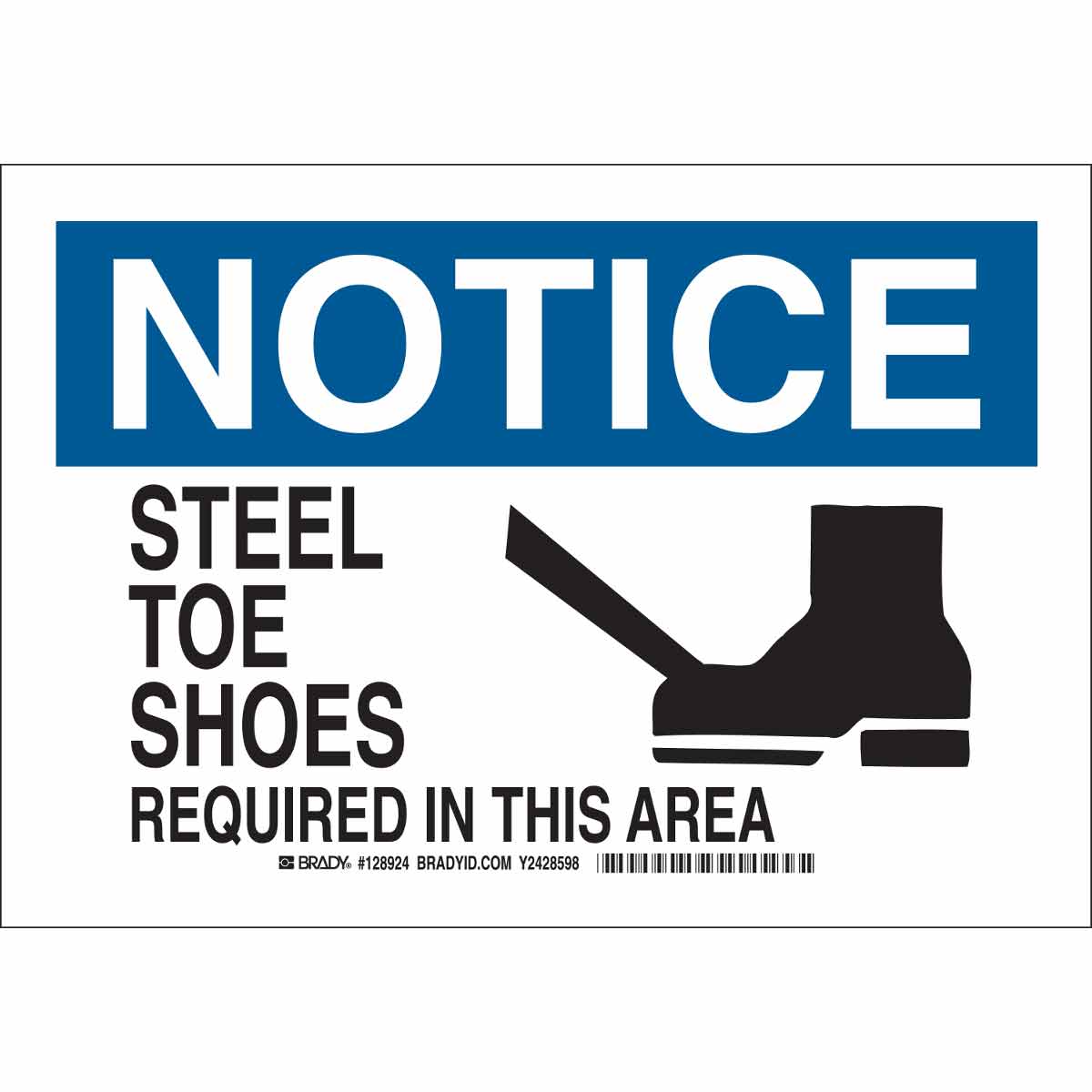 B401 10X14 BLK/BLU/WHT NOTICE STEEL