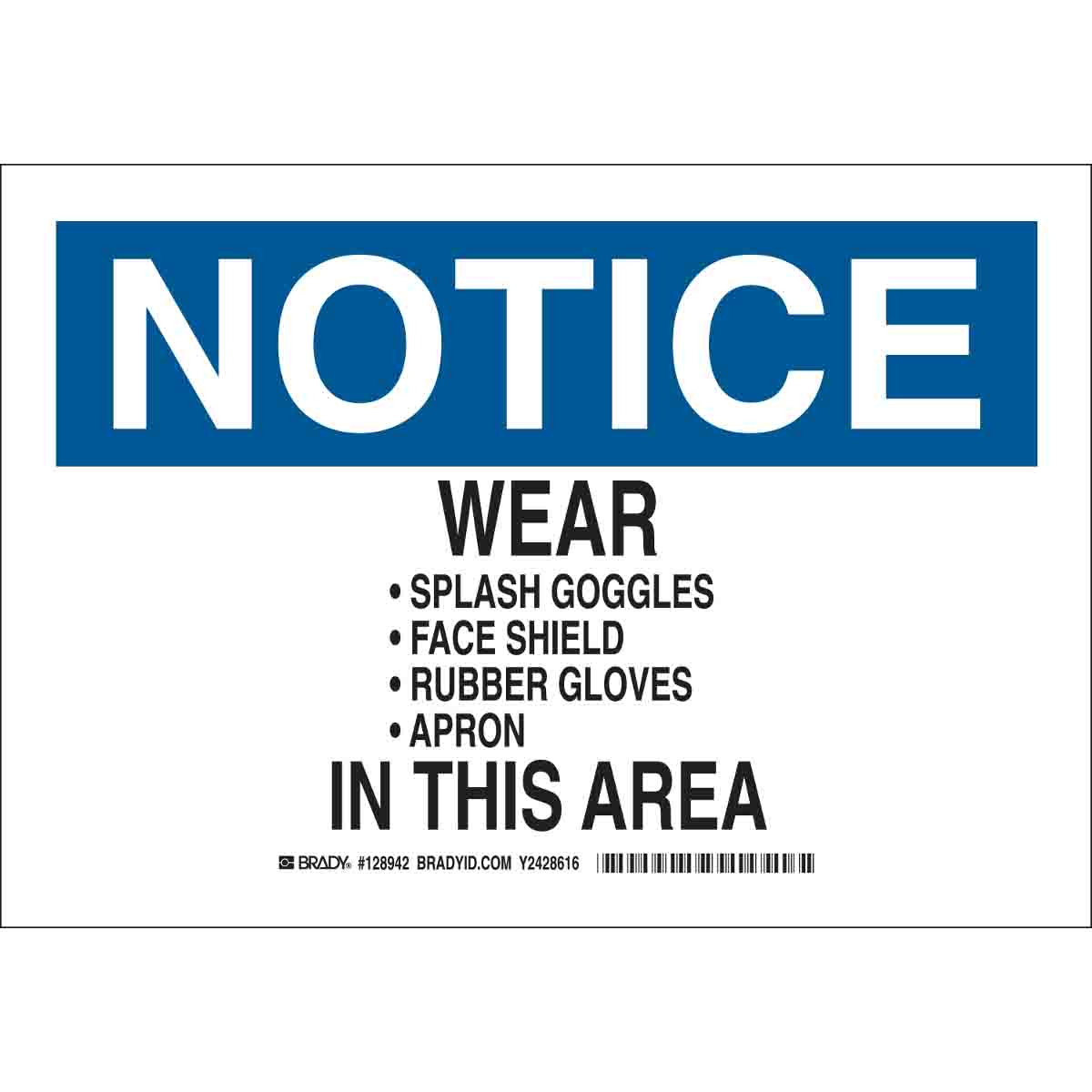 B401 10X14 BLK/BLU/WHT NOTICE WEAR