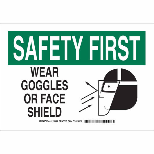 B401 10X14 BLK/GRN/WHT SAFETY FIRST WEAR