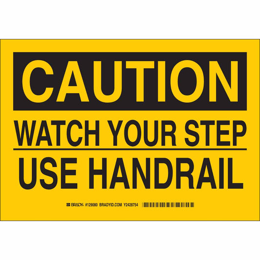 B555 10X14 BLK/YEL CAUTION WATCH YOUR