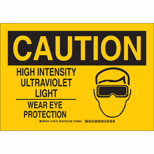 B302 10X14 BLK/YL CAUTION HIGH INTENSITY