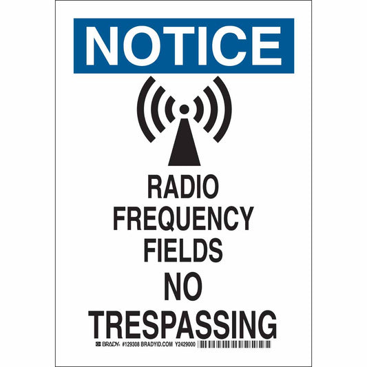 B555 14X10 BLK/BLU/WHT NOTICE RADIO