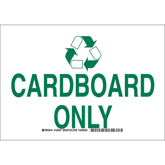 B302 10X14 GRN/WHT CARDBOARD ONLY