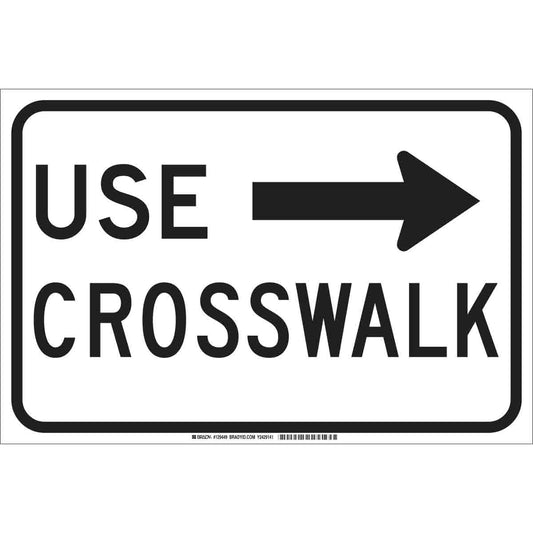 B302 18X12 BLK/WHT USE CROSSWALK