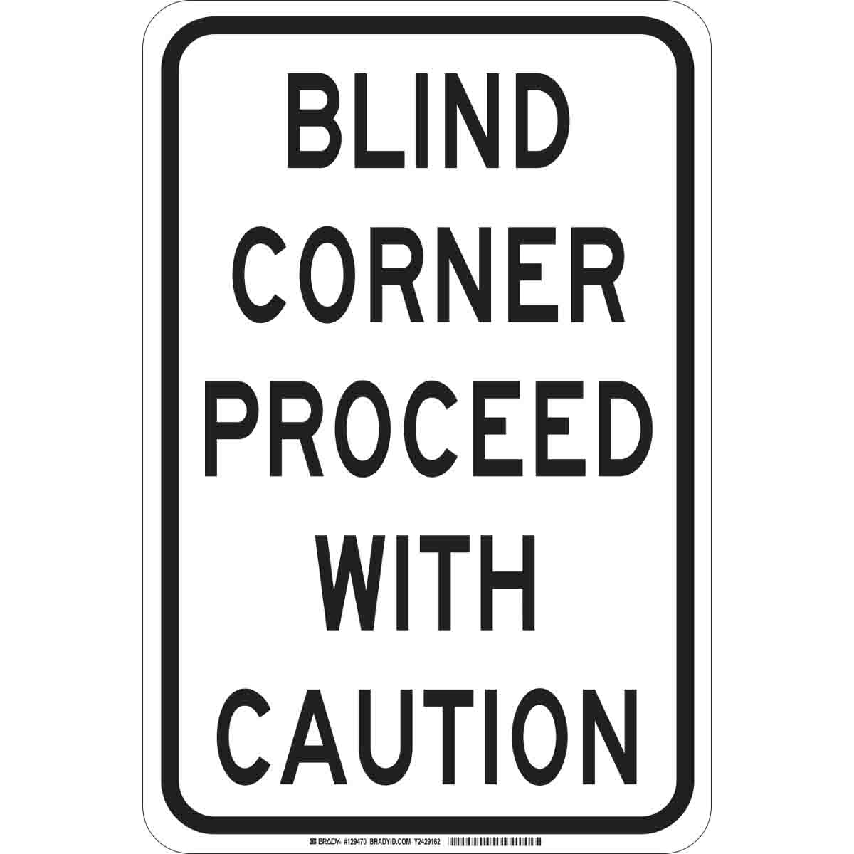 B401 18X12 BLK/WHT BLIND CORNER PROCEED