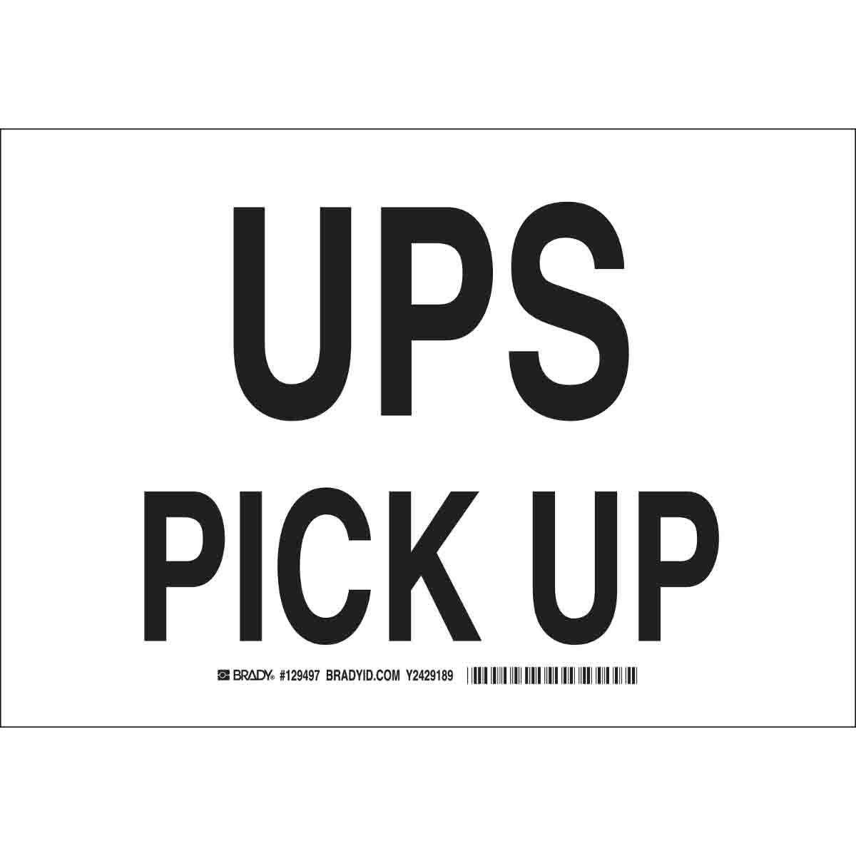 B302 10X14 BLK/WHT UPS PICK UP