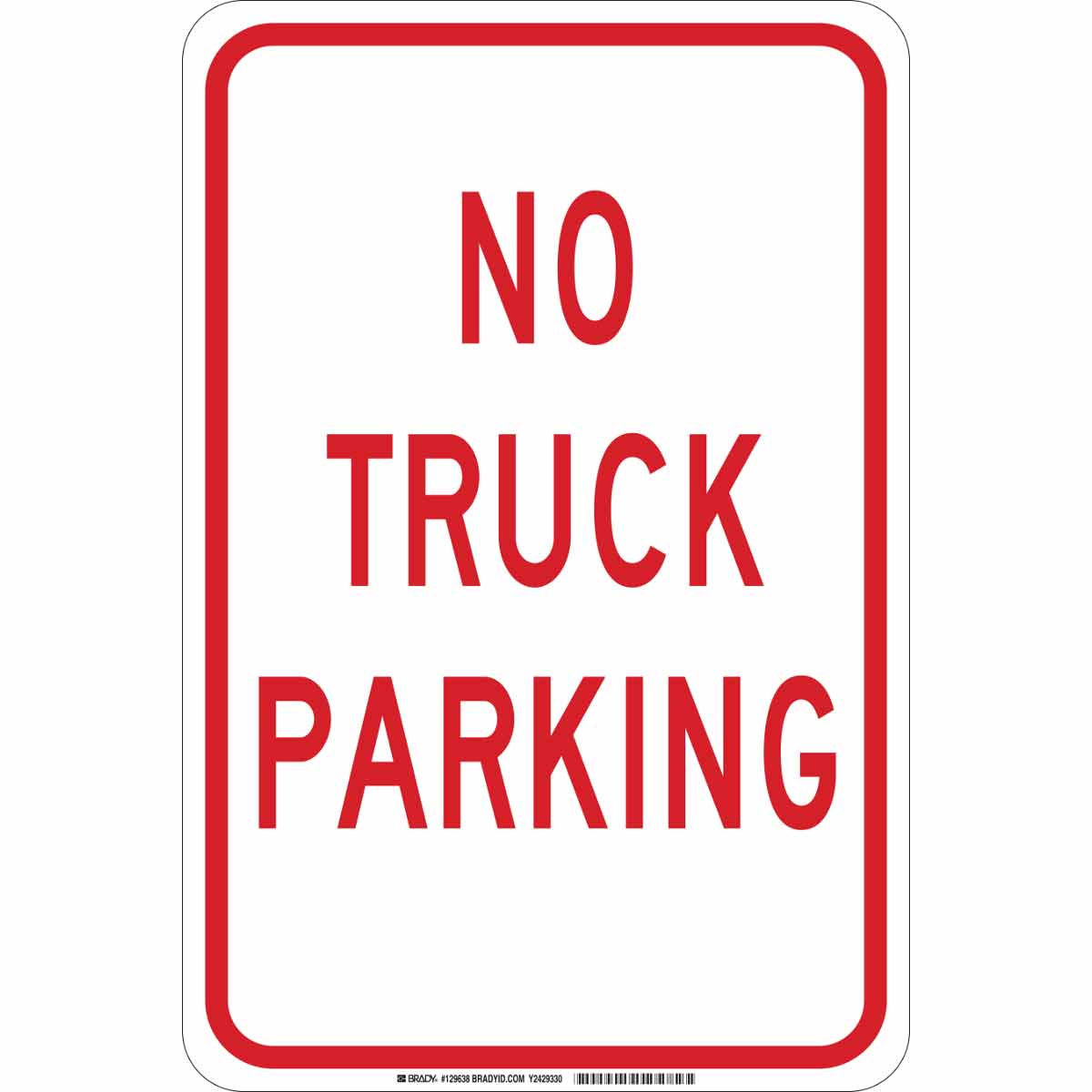 B401 18X12 RED/WHT NO TRUCK PARKING