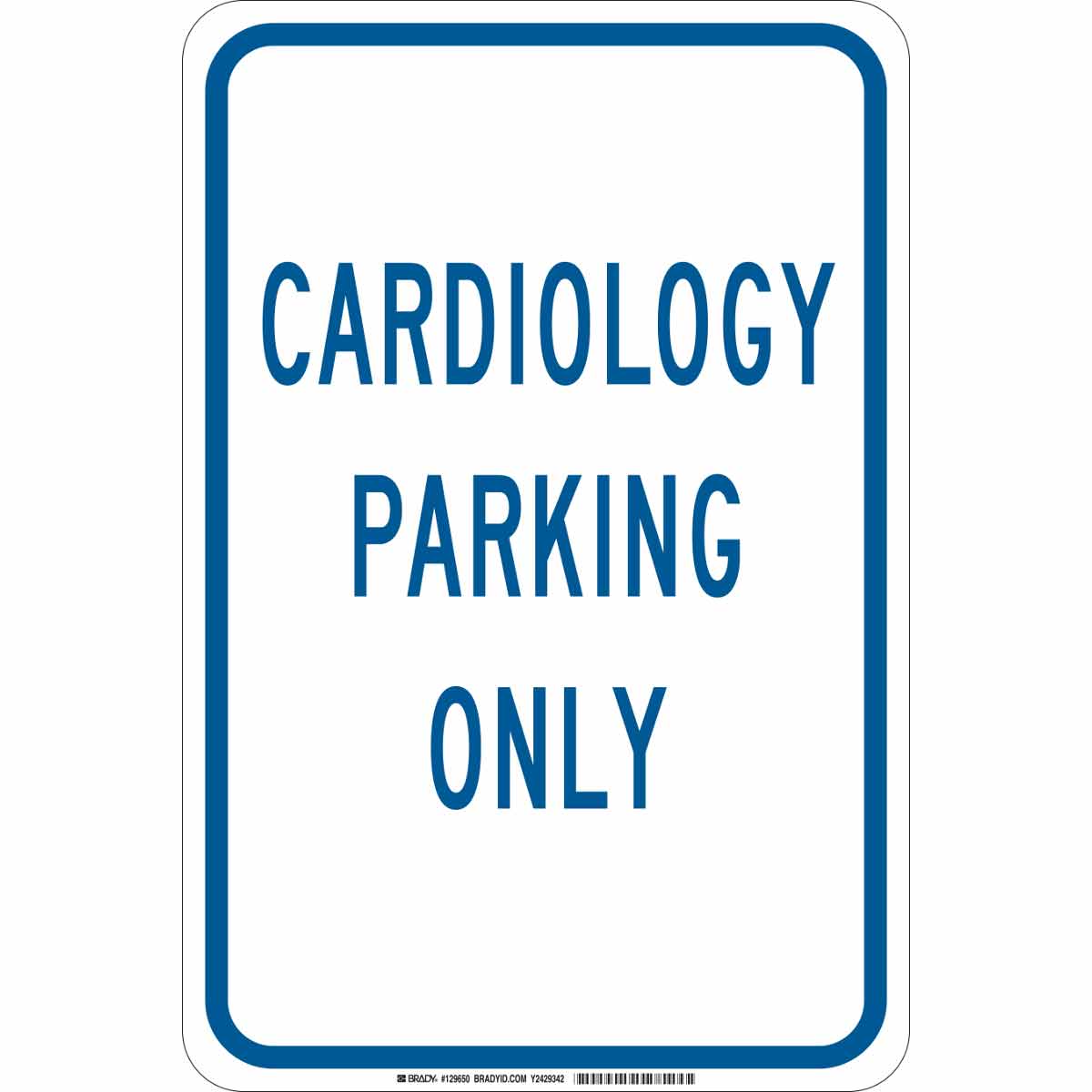 B401 18X12 BLU/WHT CARDIOLOGY PARKING