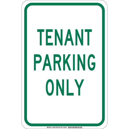 B401 18X12 GRN/WHT TENANT PARKING ONLY