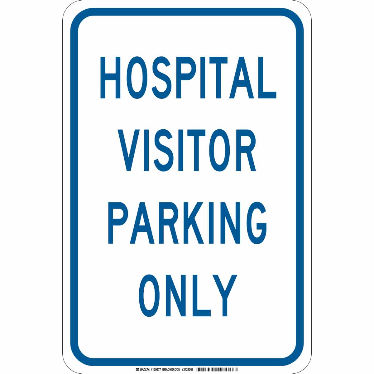 B401 18X12 BLU/WHT HOSPITAL VISITOR