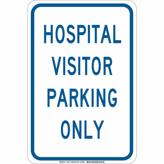 B302 18X12 BLU/WHT HOSPITAL VISITOR