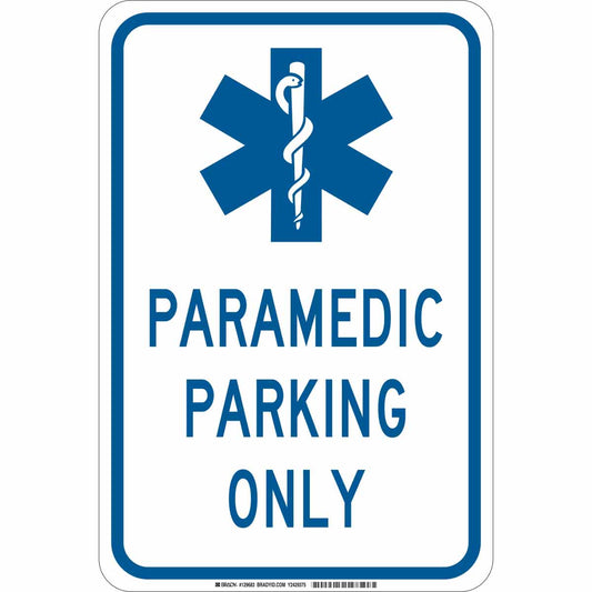 B401 18X12 BLU/WHT PARAMEDIC PARKING