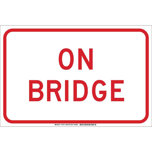 B401 12X18 RED/WHT ON BRIDGE