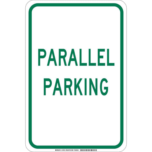 B401 18X12 GRN/WHT PARALLEL PARKING