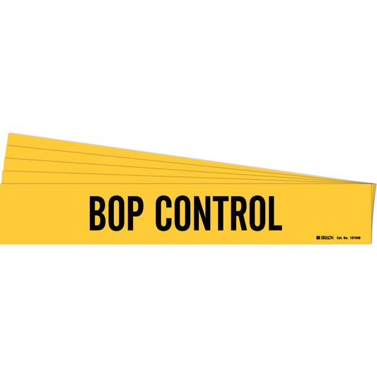 Pipe Marker BOP CONTROL 1 BK on YL PK