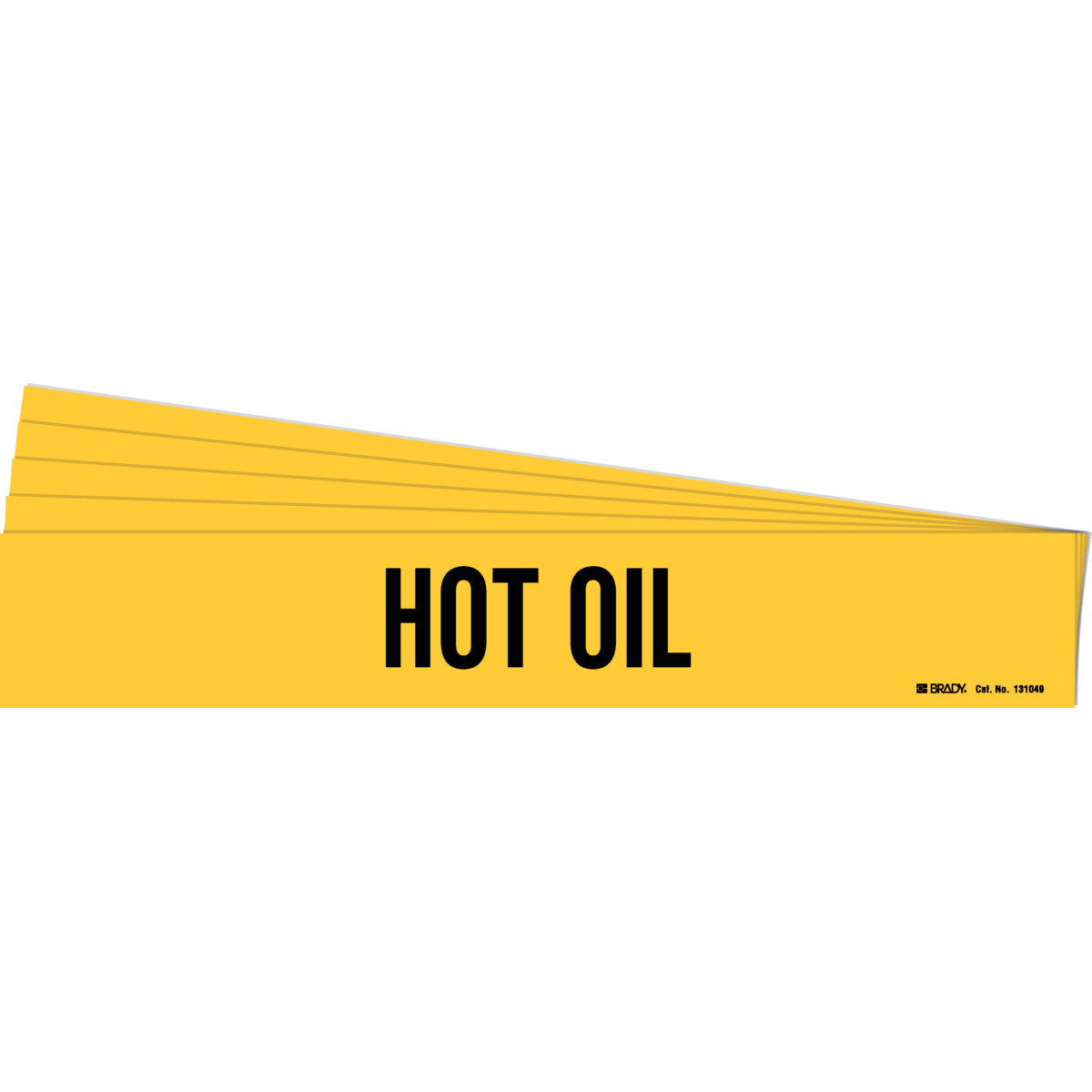 Pipe Marker HOT OIL Style 1 BK on YL PK