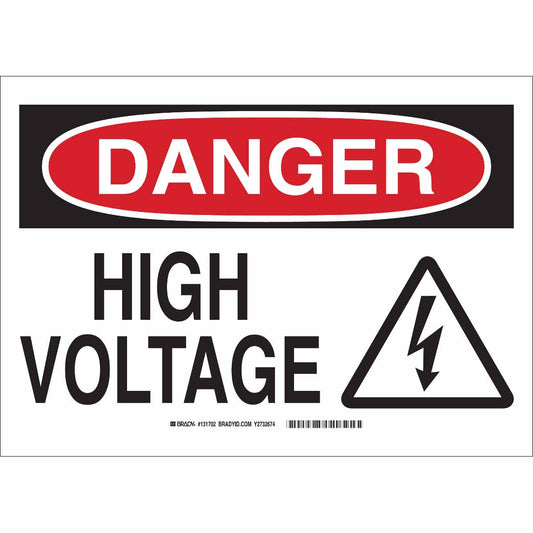 B120,7X10,BLK,RED/WHT,HIGH VOLTAGE